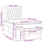 Boxspringbett mit Matratze Dunkelgrau 120x190 cm Stoff