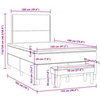 Boxspringbett mit Matratze Dunkelgrau 120x190 cm Samt