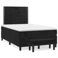 Boxspringbett mit Matratze Schwarz 120x190 cm Samt