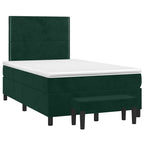 Boxspringbett mit Matratze Dunkelgrün 120x190 cm Samt