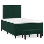 Boxspringbett mit Matratze Dunkelgrün 120x190 cm Samt