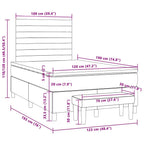 Boxspringbett mit Matratze Dunkelgrau 120x190 cm Samt