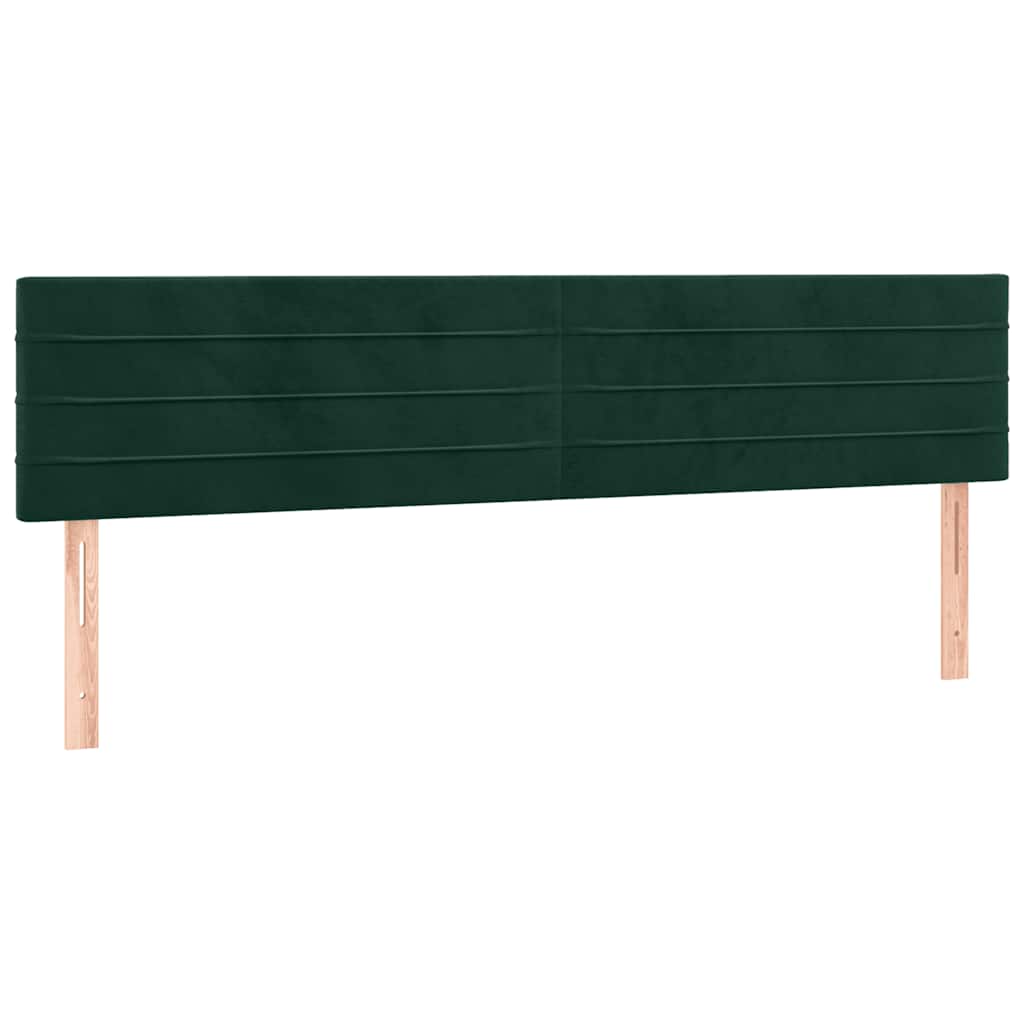 Boxspringbett mit Matratze Dunkelgrün 120x190 cm Samt