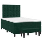 Boxspringbett mit Matratze Dunkelgrün 120x190 cm Samt