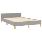 Bettgestell ohne Matratze Hellgrau 120x190 cm Stoff