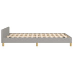 Bettgestell ohne Matratze Hellgrau 120x190 cm Stoff