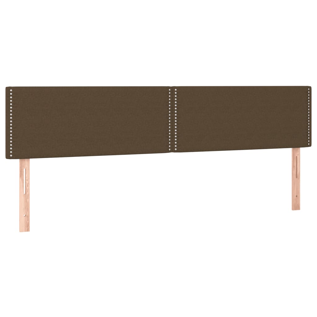 Bettgestell ohne Matratze Dunkelbraun 120x190 cm Stoff