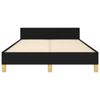 Bettgestell ohne Matratze Schwarz 120x190 cm Stoff