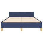 Bettgestell ohne Matratze Blau 120x190 cm Stoff