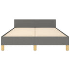 Bettgestell ohne Matratze Dunkelgrau 120x190 cm Stoff