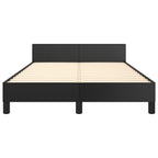 Bettgestell ohne Matratze Schwarz 120x190 cm Kunstleder