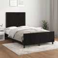 Bettgestell ohne Matratze Schwarz 120x190 cm Samt