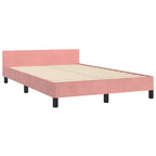 Bettgestell ohne Matratze Rosa 120x190 cm Samt