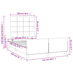 Bettgestell ohne Matratze Dunkelgrau 120x190 cm Samt