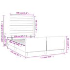 Bettgestell ohne Matratze Dunkelgrau 120x190 cm Samt