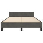 Bettgestell ohne Matratze Dunkelgrau 120x190 cm Samt