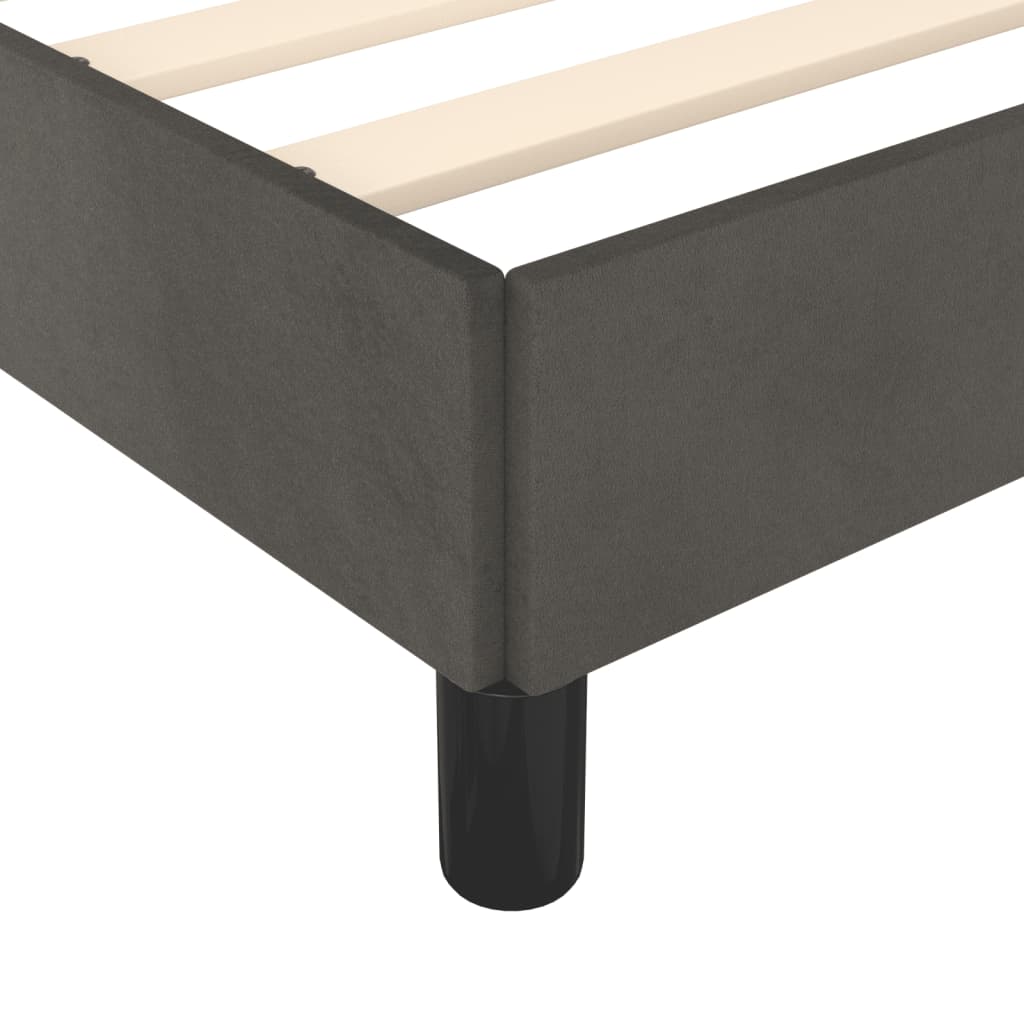Bettgestell ohne Matratze Dunkelgrau 120x190 cm Samt