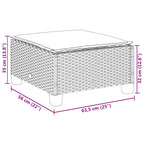 4-tlg. Garten-Sofagarnitur mit Kissen Grau Poly Rattan
