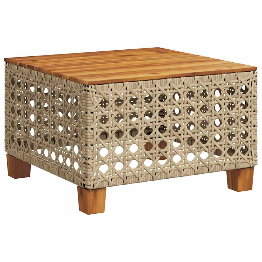 5-tlg. Garten-Sofagarnitur mit Kissen Beige Poly Rattan