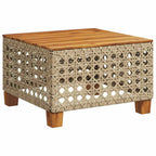 6-tlg. Garten-Sofagarnitur mit Kissen Beige Poly Rattan