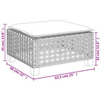 7-tlg. Garten-Sofagarnitur mit Kissen Schwarz Poly Rattan