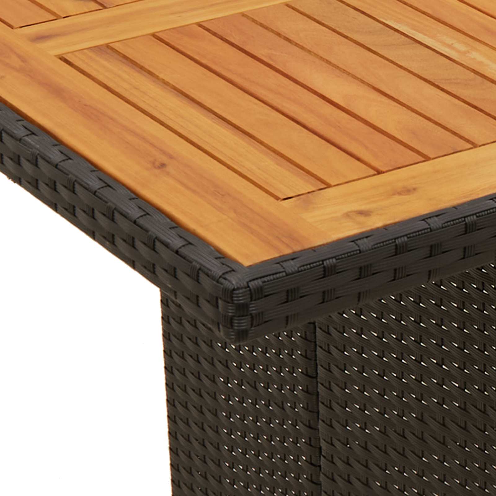 Garten Essgruppe mit Kissen 9 pcs Schwarz Poly-Rattan