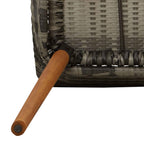 Garten Essgruppe mit Kissen 9 pcs Grau Poly-Rattan