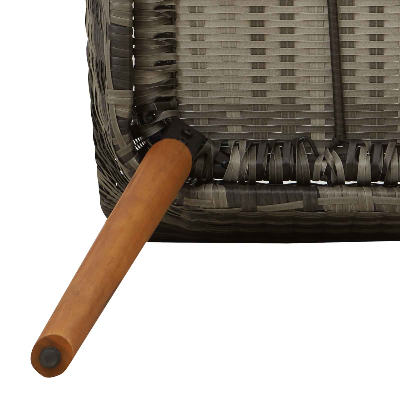 Garten Essgruppe mit Kissen 9 pcs Grau Poly-Rattan