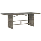 Garten Essgruppe mit Kissen 9 pcs Grau Poly-Rattan