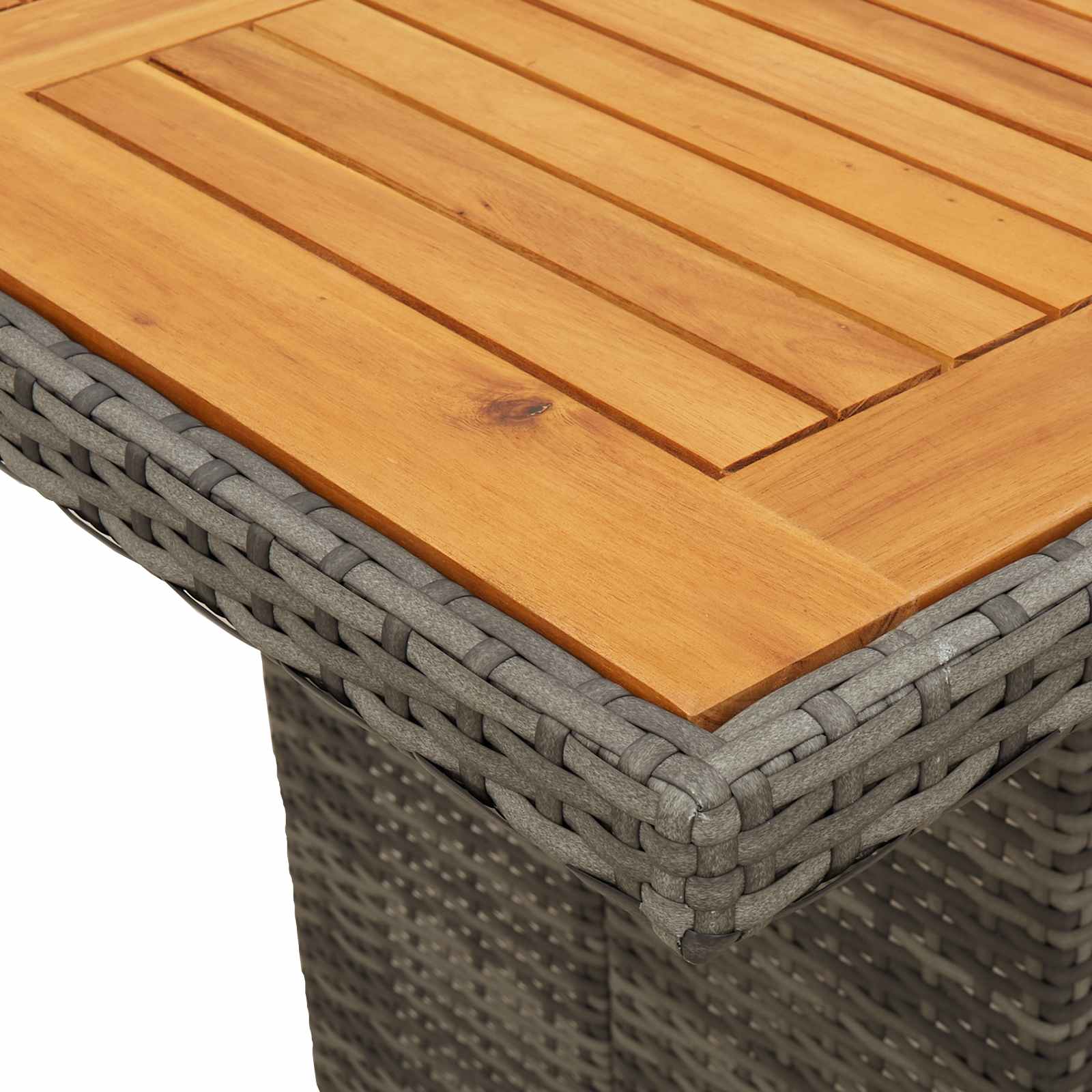 Garten Essgruppe mit Kissen 9 pcs Grau Poly-Rattan