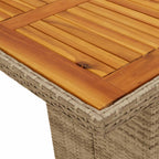 Garten Essgruppe mit Kissen 9 pcs Beige Poly-Rattan