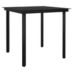 Garten Essgruppe mit Kissen 3 pcs Schwarz Poly-Rattan