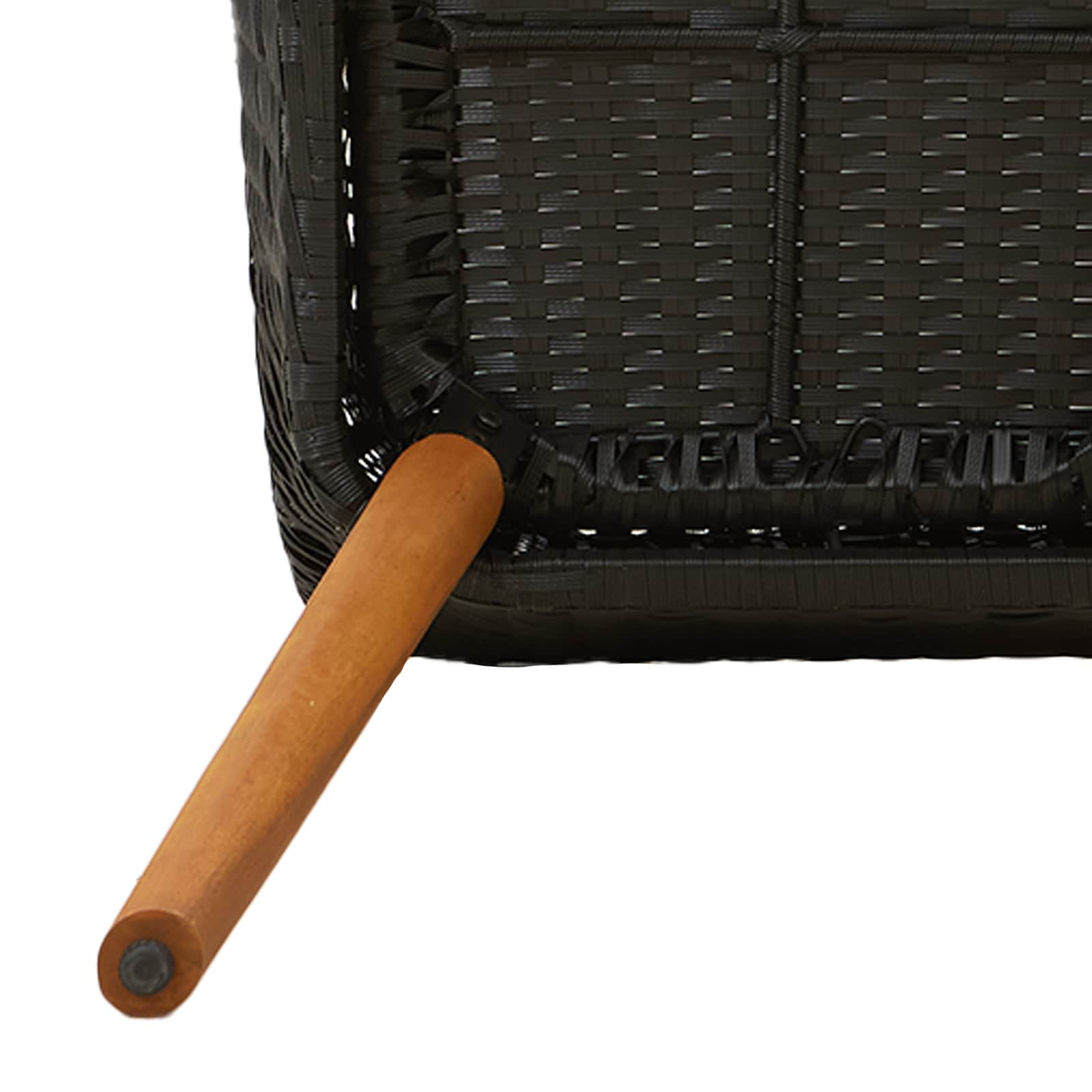Garten Essgruppe mit Kissen 5 pcs Schwarz Poly-Rattan
