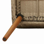 Garten Essgruppe mit Kissen 3 pcs Beige Poly-Rattan