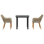 Garten Essgruppe mit Kissen 3 pcs Beige Poly-Rattan