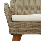 Garten Essgruppe mit Kissen 5 pcs Beige Poly-Rattan