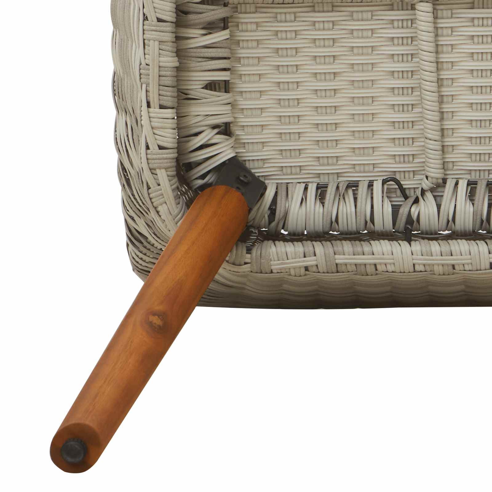 Garten Essgruppe mit Kissen 3 pcs Hellgrau Poly-Rattan