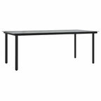 Garten Essgruppe mit Kissen 9 pcs Hellgrau Poly-Rattan