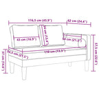 Chaiselongue mit Kissen Dunkelgrün Samt