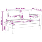 Chaiselongue mit Kissen Blau Stoff