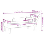 Chaiselongue mit Kissen Blau Samt