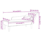 Chaiselongue mit Kissen Schwarz Samt