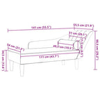 Chaiselongue mit Kissen Gelb Samt
