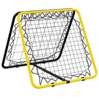 Fußball-Rebounder Doppelseitig Verstellbar Gelb Schwarz Stahl
