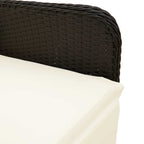 9-tlg. Garten-Bistro-Set mit Kissen Schwarz Poly Rattan