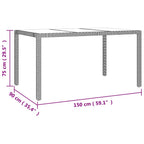 7-tlg. Garten-Bistro-Set mit Kissen Beige Poly Rattan
