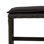11-tlg. Garten-Essgruppe mit Kissen Schwarz Poly Rattan