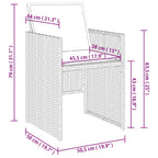 11-tlg. Garten-Essgruppe mit Kissen Schwarz Poly Rattan