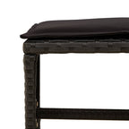 11-tlg. Garten-Essgruppe mit Kissen Schwarz Poly Rattan