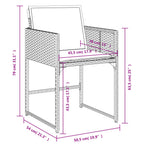 9-tlg. Garten-Essgruppe mit Kissen Braun Poly Rattan